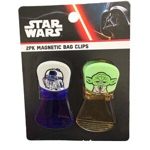 Star Wars R2-D2 & Yoda 2Pk Magnetic Bag Clips